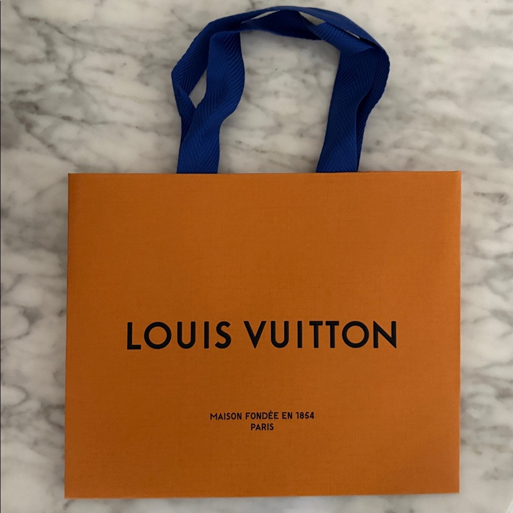 Louis Vuitton Orange Paper Shopping Bag